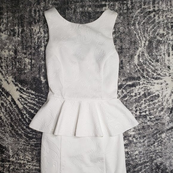White Flared Waist Dress for Girls - Picture 1 of 15